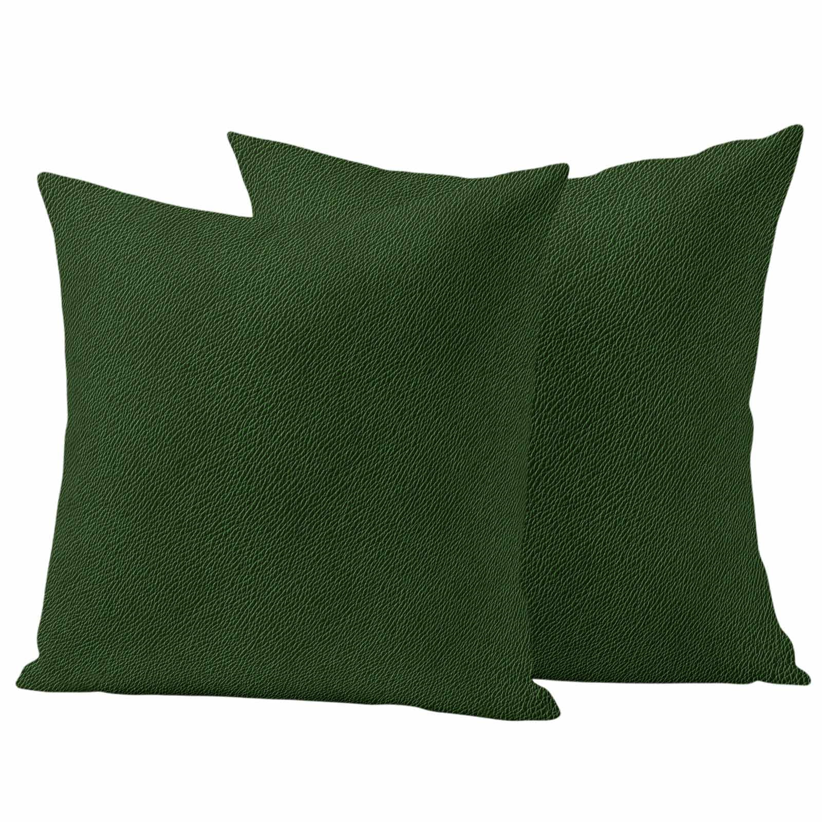 Solid Dark Green Outdoor Pillow Covers 26x26 Inch Throw Pillow Covers Set of 2 Waterproof Decorative Pillow Cases Retro Minimalism Abstract Denim Texture Cushion Covers for Patio Furniture Garden