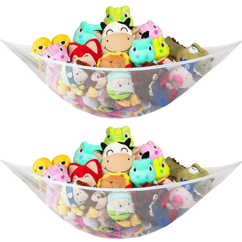 Toy Hammock Net Organizer Corner Stuffed Animals Kids Hanging Storage Bath