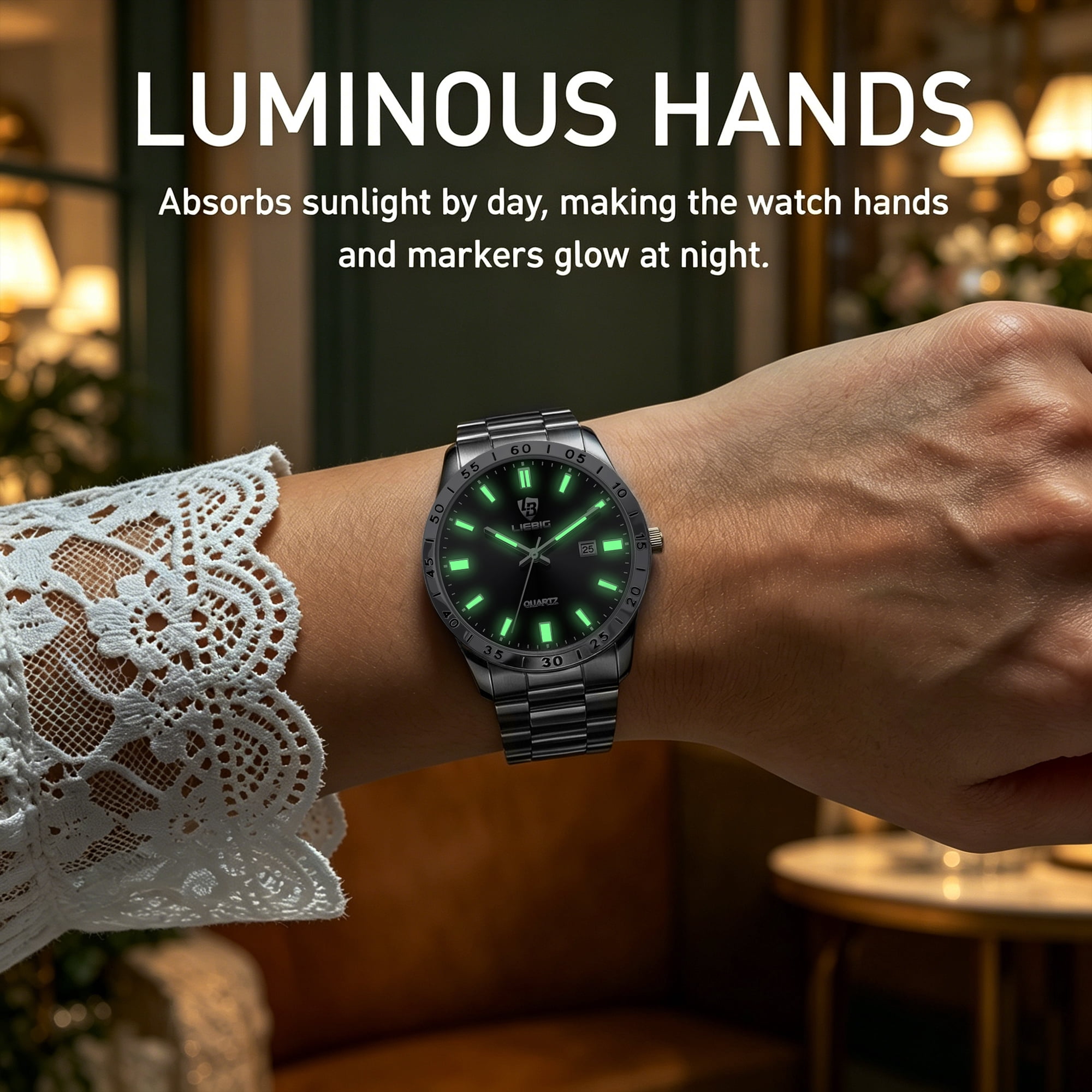 SKMEI Watches for Women Luxury Dress Analog Quartz Women Wristwatch Waterproof Luminous Date Stainless Steel Ladies Watch