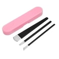 thumbnail image 1 of Juego de 3 cuchillos de pedicura de acero inoxidable para uñas de los pies, kit para eliminar piel muerta, 1 of 15