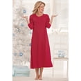 thumbnail image 4 of Dreams & Co. Plus Size Thermal Henley Nightgown, 4 of 6