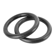 AntiGuyue 1 Pair ABS Fitness Gym Rings Gymnastic Rings Pull-up Rings for Body Strength Power Chin Up Training Workout (Black)