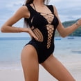 thumbnail image 6 of Women's Cut Out Fishnet Teddy Lingerie Mesh One Piece Bodysuit, 6 of 7