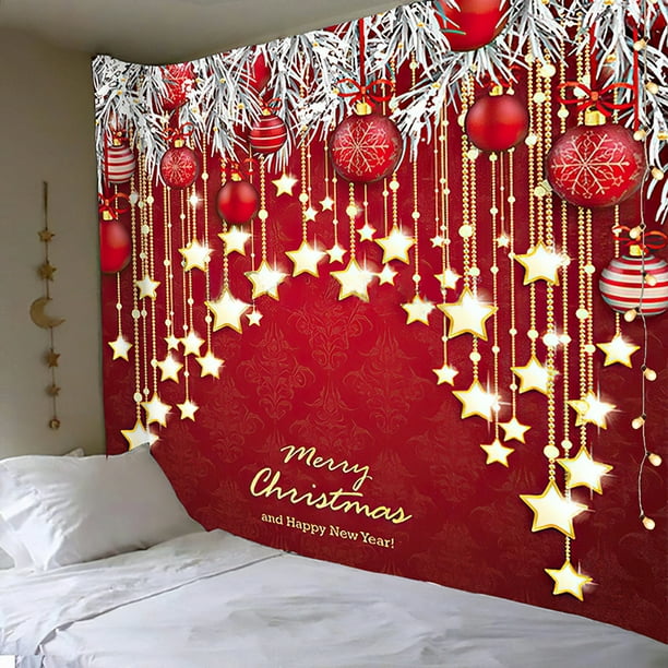 Tapices navideños Árbol de Navidad Tela colgante Tela decorativa para dormitorio Tela decorativa navideña