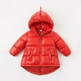 thumbnail image 4 of URMAGIC Toddler Boy Girl Winter Outwear Kids Dinosaur Hooded with Pocket Jacket Thicken Windproof Zipper Warm Fleece Coat, 4 of 7