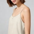 thumbnail image 5 of Endives Womens Tank Top Sleeveless Shirt Thin Strap Crew Neck Camisole Slimming Flared Top Daily Wear Outerwear, 5 of 6