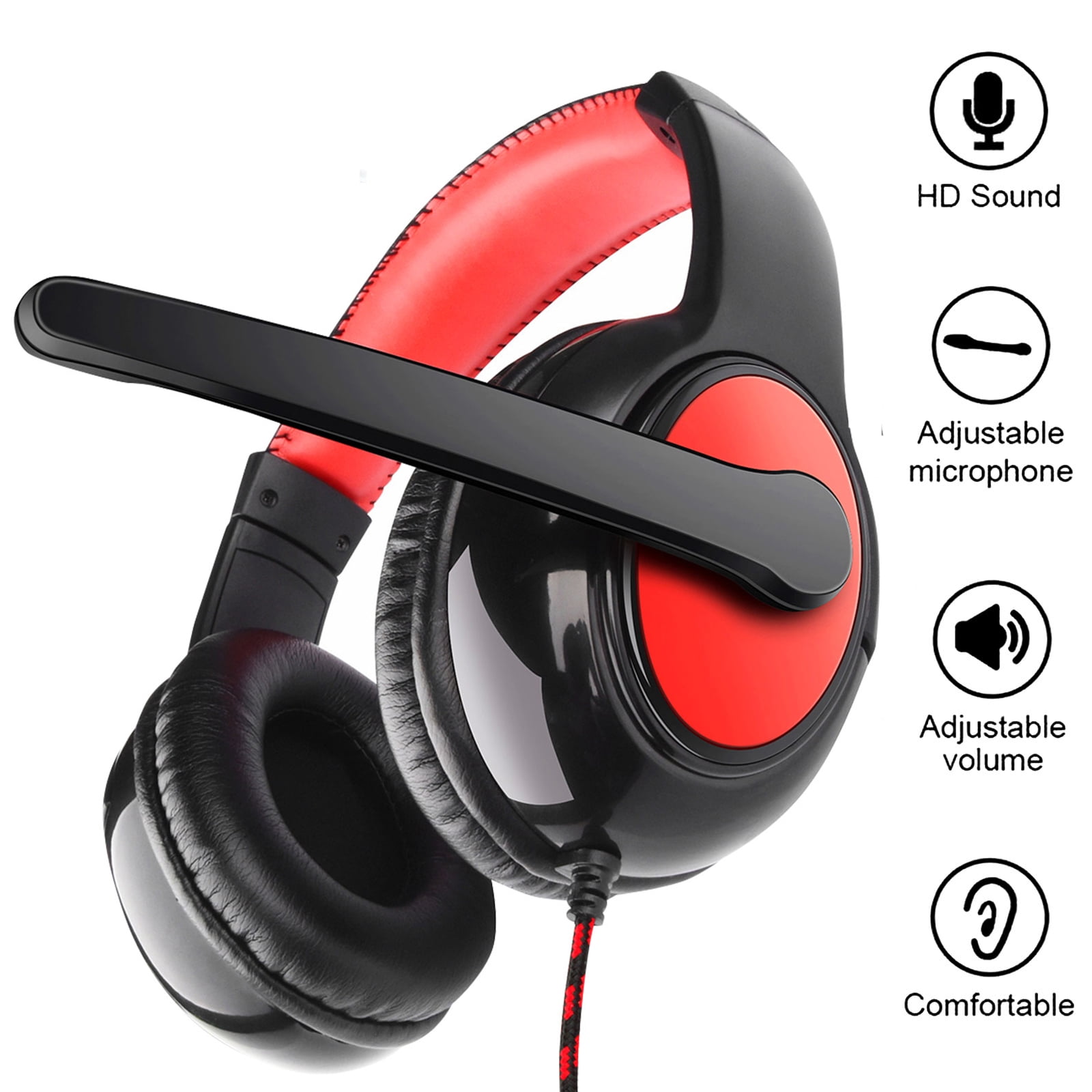 P8 Stereo Gaming Headset with Surround Sound for PS4 PC Laptop, OverEar Headphones with Noise