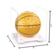 thumbnail image 4 of Better Display Cases Clear Acrylic Mini - Miniature (not Full Size) Basketball Display Case with White Risers and White Base (A015-WR), 4 of 4