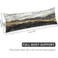 thumbnail image 2 of Black Gold Grey Marble Texture Modern Navy Mushroom Body Pillow Cover Soft Long Pillow Case Protector with Zipper Large Cushion Covers Farmhouse Decorative Bedding for Couch,Sofa,Home Gifts 20"X54", 2 of 6