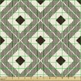 thumbnail image 2 of Ambesonne Bohemian Fabric by the Yard Upholstery, Rhombus and Strips Ikat, 1 Yard, Seal Brown Ivory, 2 of 5