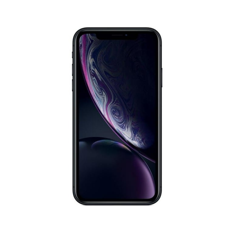 Restored Apple iPhone XR (Unlocked) 64GB Black (A1984) Bundle with