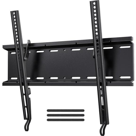 MountFTV Tilt TV Wall Mount Bracket Low Profile Fits 23-65 inch TVs, TV Mount Max 400x400mm, Holds up to 115lbs