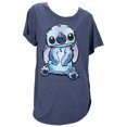thumbnail image 1 of Lilo et Stitch Tunique Imprimée devant Bleu Chiné Junior T-Shirt-Moyen, 1 of 4