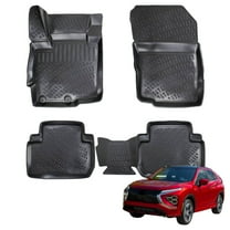 BMY MOTORS Car Floor Mats Liner Compatible for Mitsubishi Eclipse Cross 2018-2024 | Front & 2nd Row Seat | Waterproof | All Weather | Durable, Black