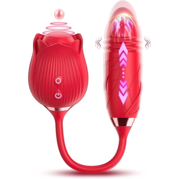 Silicone Vibrator Toys Vibrating Egg Rose Red 1 Count