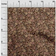 thumbnail image 2 of oneOone Georgette Viscose Brown Fabric Floral Retro Dress Material Fabric Print Fabric By The Yard 42 Inch Wide, 2 of 5
