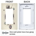 thumbnail image 3 of Yayeee Rocker Switch Wall Plate 2-Gang 4.7"x4.6" Home Decorative Outlet Cover, Beige Astronaut Planet, 3 of 6