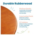 thumbnail image 6 of ECR4Kids 24in x 48in Rectangular Hardwood Table with 22in Legs, Childrens Furniture, Dark Walnut, 6 of 9