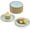 Blue, variant on 50 Pack Lemon Yellow Paper Plates with Gold Scalloped Rim — 7 Inch Disposable Dessert Plates for Easter Brunch, Spring Baby Shower & Summer Picnic