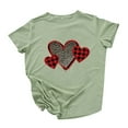 thumbnail image 2 of Herrnalise Women's Classic-Fit 100% Cotton Short-Sleeve T-Shirt Womens Valentine's Day Heart Printed Short Sleeve Tops Blouse T-Shirt, 2 of 3