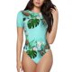 thumbnail image 1 of Fotbe Tropical Pineapple Body de Mujer con Cuello Redondo y Mangas Cortas, Sin Mangas Ajustado, Suave, Cómodo y Básico-XX-Large, 1 of 7