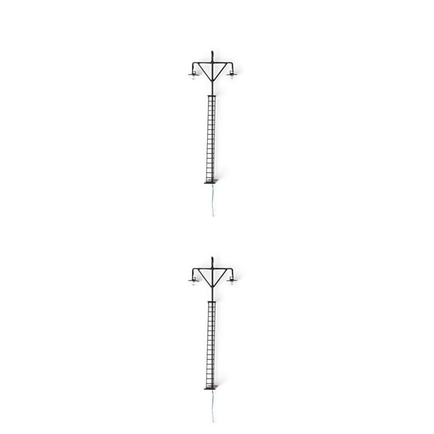 Wosthever Modelo de luz de vía férrea para exteriores, modos de blanco cálido, Mini poste de luz LED, escala 1: 87, microaccesorios de jardín, Type4 NO4 Wosthever CBP495366