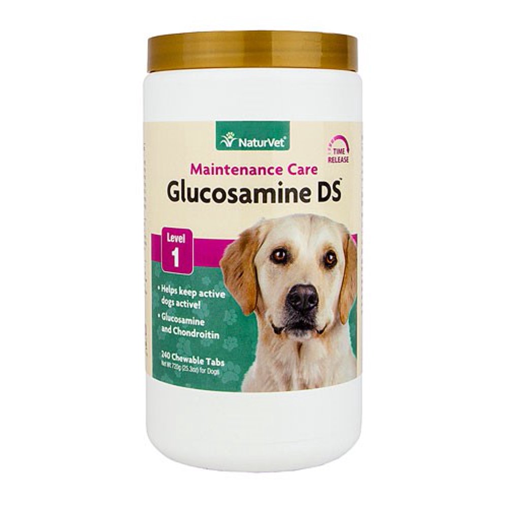 NaturVet GlucosamineDS Level 1 Joint Supplement Dogs & Cats, 240 Chewable Tablets