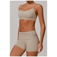 thumbnail image 4 of Sujetadores de entrenamiento de yoga con tiras y espalda abierta for mujer, almohadillas extraíbles entrecruzadas de soporte bajo for gimnasio deportivo, 4 of 7