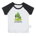 thumbnail image 2 of iDzn From Little Seeds Grow Mighty Trees Funny T shirt For Baby, Newborn Babies T-shirts, Infant Tops, 0-24M Kids Graphic Tees Clothing (Short Black Raglan T-shirt, 12-18 Months), 2 of 5