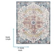 thumbnail image 4 of Livabliss Area Rugs for Living Room, 8x10 Murat Traditional Aqua Rug, Bedroom Dining Room Home Decor Stain Resistant Carpet (7'10" x 10'), 4 of 7