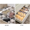 thumbnail image 4 of 3 uds. de ropa interior, organizador de cajones, armario plegable, divisores de ropa de nailon, compartimentos, caja de almacenamiento para sujetadores, calcetines, calzoncillos, bragas, corbatas o 11 Feliz Sencillez, 4 of 5