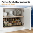 thumbnail image 6 of Godance 3-Tier Spice Rack Organizer for Kitchen Cabinet or Pantry, 16"-29" Expandable Spice Organization Shelf, Seasoning Organizer, Metal Display Shelf, Slip-Resistant Design for Jars and Bottles, 6 of 7