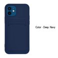 thumbnail image 2 of Silicone Card Holder Protection Case For iPhone 13 in Navy, 2 of 8