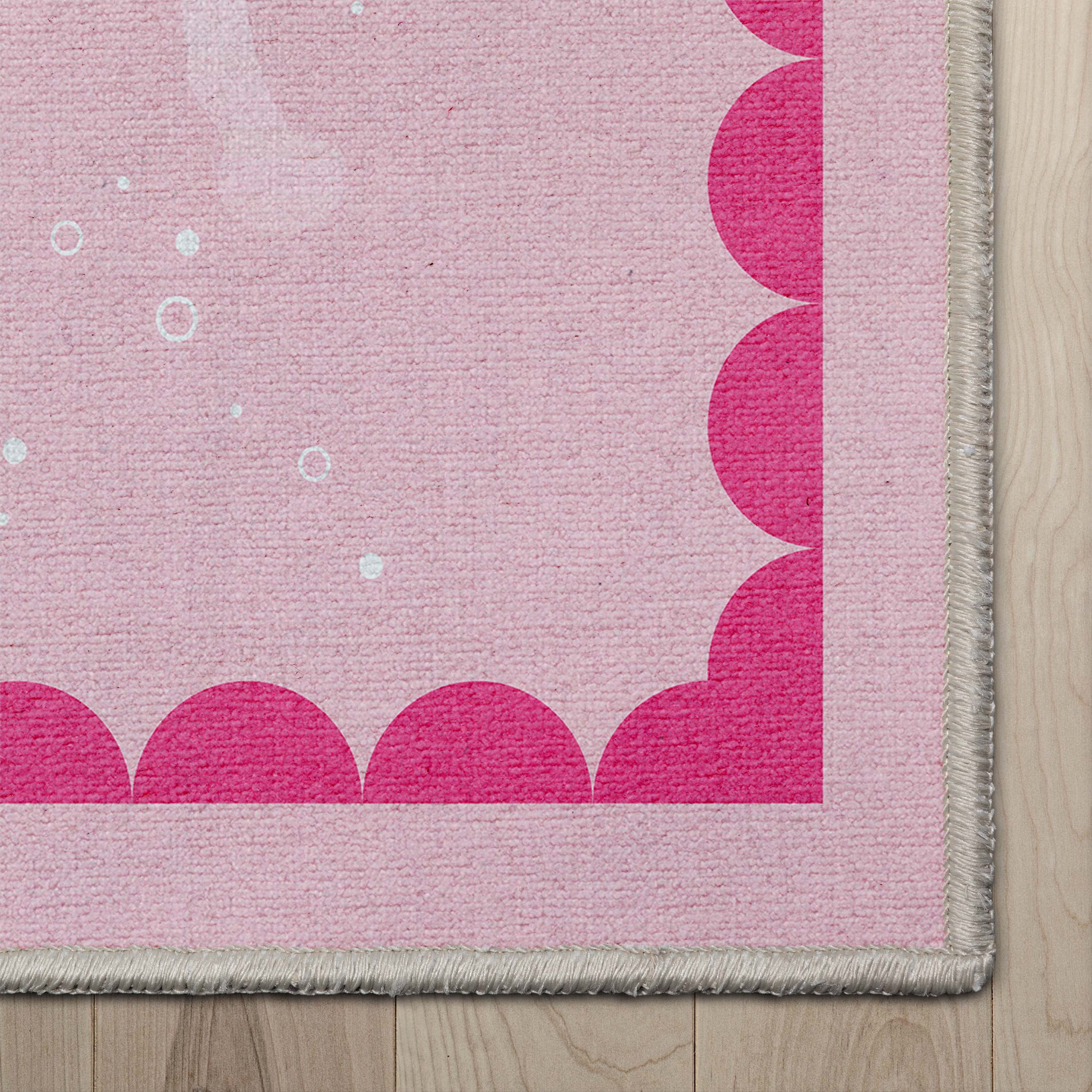 Well Woven Miraculous Ladybug Day Dreamer Pink 6' x 9' Area Rug