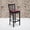 Burgundy Vinyl Seat/Black Metal Frame, variant on Emma + Oliver 2 Pack Black Window Back Metal Restaurant Barstool - Black Vinyl Seat