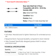 thumbnail image 2 of Rear Axle Shaft Set 2 Piece - Compatible with 2016 - 2018 Kia Sorento AWD 2017, 2 of 2