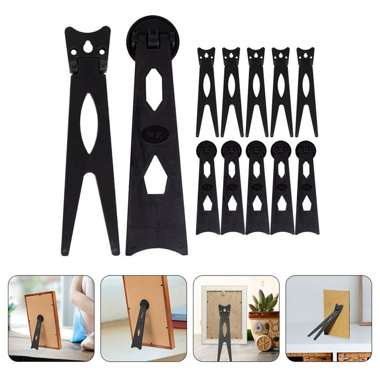 Wholesale FINGERINSPIRE 20 Sets Easel Back Stainless Steel Picture Frame  Easel Back with ABS Rhombus Base Photo Frame Back Stand Craft Frame Easel  Back with 40 Pcs Screws for DIY Photo Picture