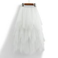 thumbnail image 2 of Riforla Irregular Cake Skirt Female Autumn Winter Half Skirt Three Layer Yarn A Line Skirt Medium Length Womens Skirts White One Size, 2 of 5