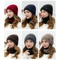 thumbnail image 3 of Dalrosia Women Winter Beanie Hat Scarf Set Warm Fleece Lined Slouchy Thick Baggy Knit Skull Cap, 3 of 3