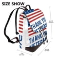 thumbnail image 2 of Fotbe Thank You Veterans Mochila Bolso con Estampado para Mujer, Mochila Antirrobo de Nylon Impermeable, Bolsa Ligera de Hombro, 2 of 4