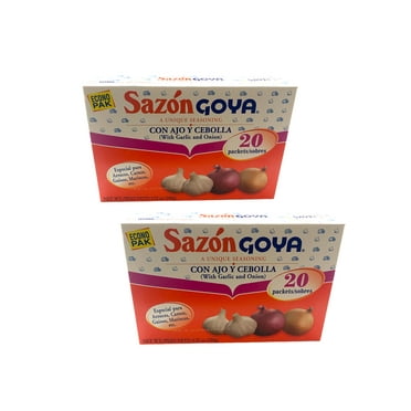 Goya Sazon With Garlic And Onion Co Ajo Y Cebolla 3.5 oz PACK OF 2