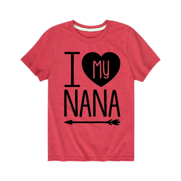 Instant message  i heart my nana grandparent shirts  youth short