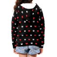 thumbnail image 3 of FUIALDOLG Girls' Fashion Hoodies Sweatshirts with Pocket Red Heart Paws Fleece Zip-Up Hoodie for Girls and Boy 6-7 Years Old Girl Winter Clothes, 3 of 6