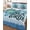 Blue Teal, variant on Quilt King Size Bedding Set, Teal Sea Turtle Reversible Summer Quilt 3 Pieces, Coastal Ocean Summer Ocean Waves Lightweight Bedspreads Coverlets with 2 Pillow Shams for All Seasons