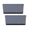 thumbnail image 2 of Bothyi 2 Pieces Window Box Planter Flower Pot Accessories Versatile with Drainage Holes Grey, 2 of 8