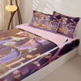 thumbnail image 3 of Castle Fairy Ballet Dance Initial B Zipper Twin Comforter Sets with Fitted Sheet and 2 Pillowcases,Pearl Bow Accent Zipper Bedding Set,Soft Lavender Rose,4-Piece, 3 of 6