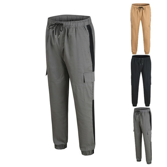 qolati Men's Hiking Cargo Pants Slim Fit Stretch Lightweight Tapered Sweatpants Athletic Workout Casual Joggers Trousers
