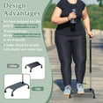 thumbnail image 2 of Adjustable Stair Climbing Cane – Mobility Aid for Seniors, 4-Prong Quad Base Walking Stick, Half-Step Stair Aid for Enhanced Balance and Stability (Wider), 2 of 6