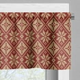 thumbnail image 3 of Ambesonne Snowflake Window Valance, Bicolor Winter Design, 54" X 18", Ruby Beige, 3 of 5