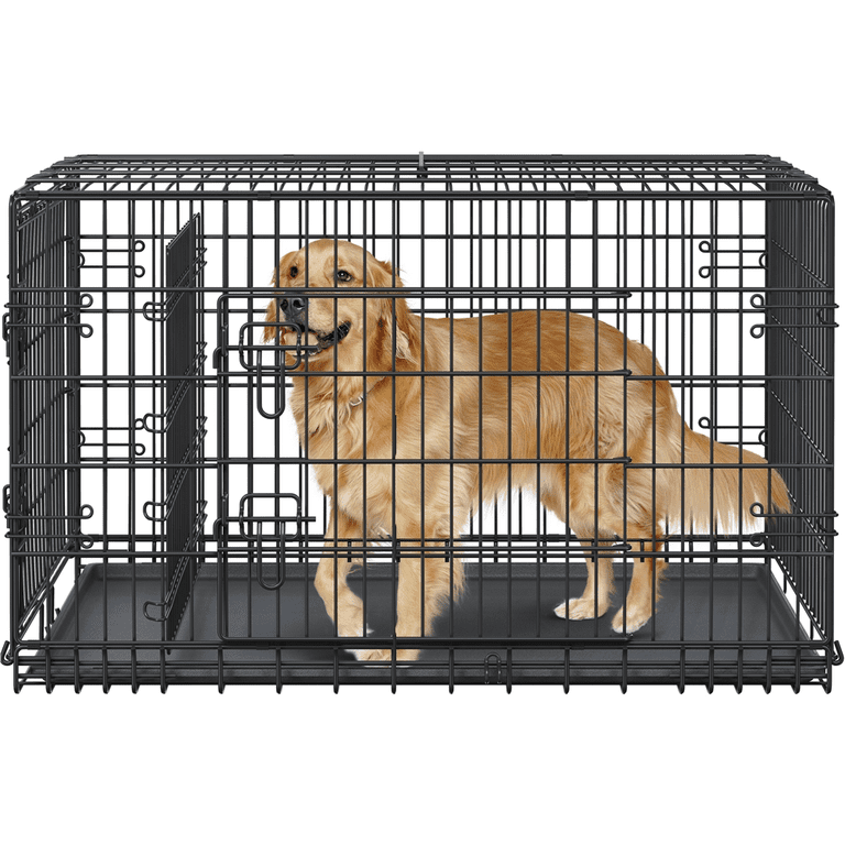 コリンシアン　マラドーナ　2体セット Alden Design 42″ Dog Crate with 2 Doors and Pull-out Tray for
